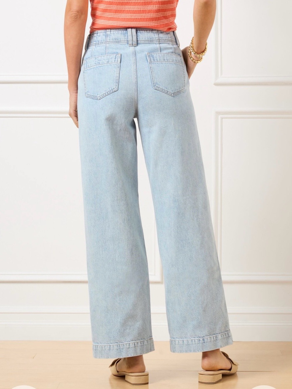 TALBOTS - Trouser Wide Leg High-Rise Women's Jeans, Size 6 - Picture 2 of 6